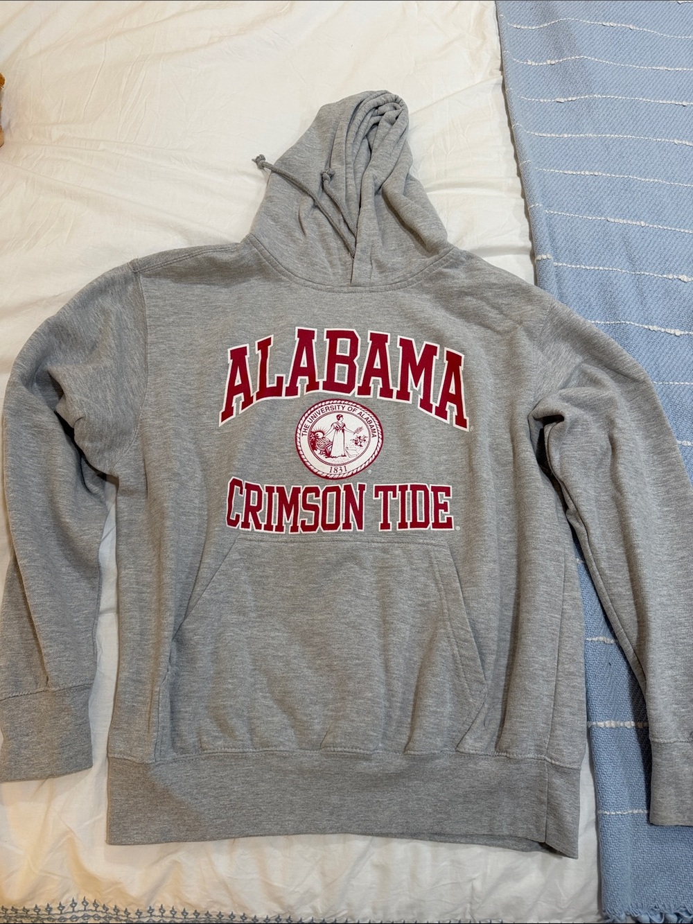 Unisex Alabama Crimson Tide Gray hoodie- Collegiate Fleece Pullover
